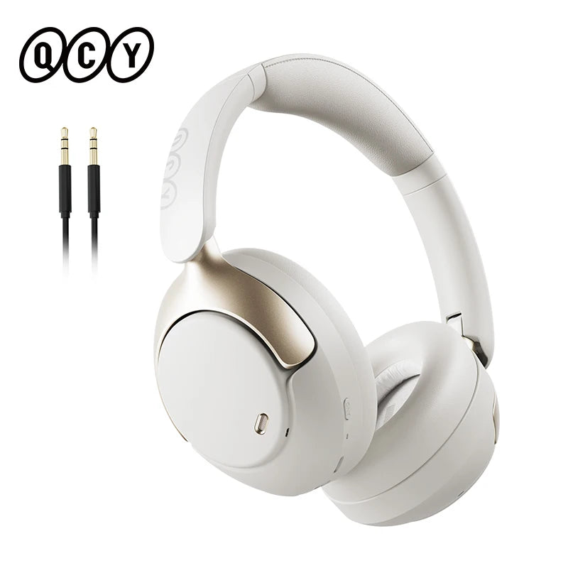 QCY H3 Pro ANC Wireless Headphones 50dB Noise Canceling Hi-Res Spatial Audio Earphones with LDAC Bluetooth 5.4 Over Ear Headset