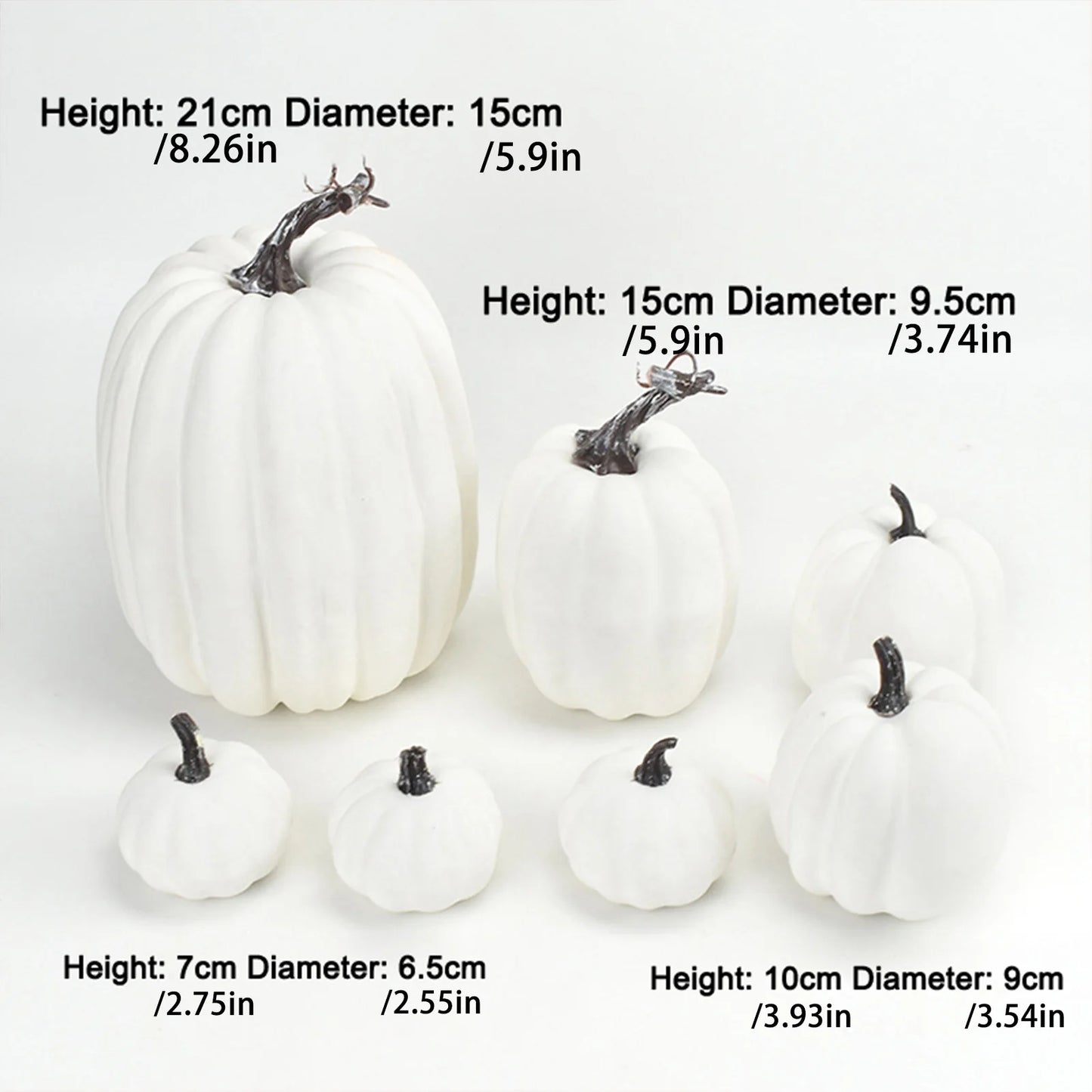 Simulation Pumpkin Ornaments Set Handicraft Pumpkin Shape Decorations for Living Room and Cabinet