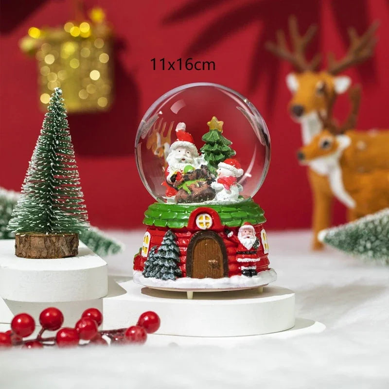Christmas Gift for Girlfriend Musical Snow Globe with Snow Decorative Crystal Ball for Xmas Christmas Eve Birthday Valentine Day