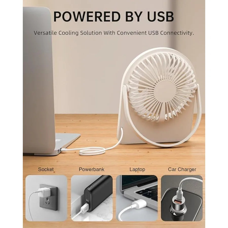 Portable USB Desk Mini FAN USBA Corded Powered Small Personal Fan Foldable Office Desk Accessories for Home Desktop 3speed Hang