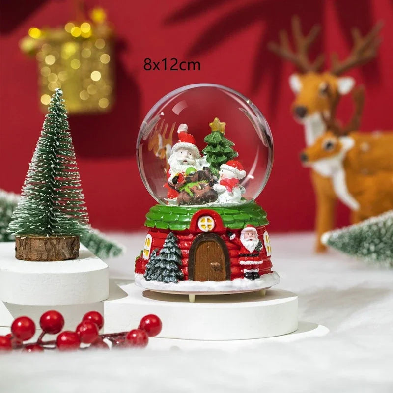 Christmas Gift for Girlfriend Musical Snow Globe with Snow Decorative Crystal Ball for Xmas Christmas Eve Birthday Valentine Day
