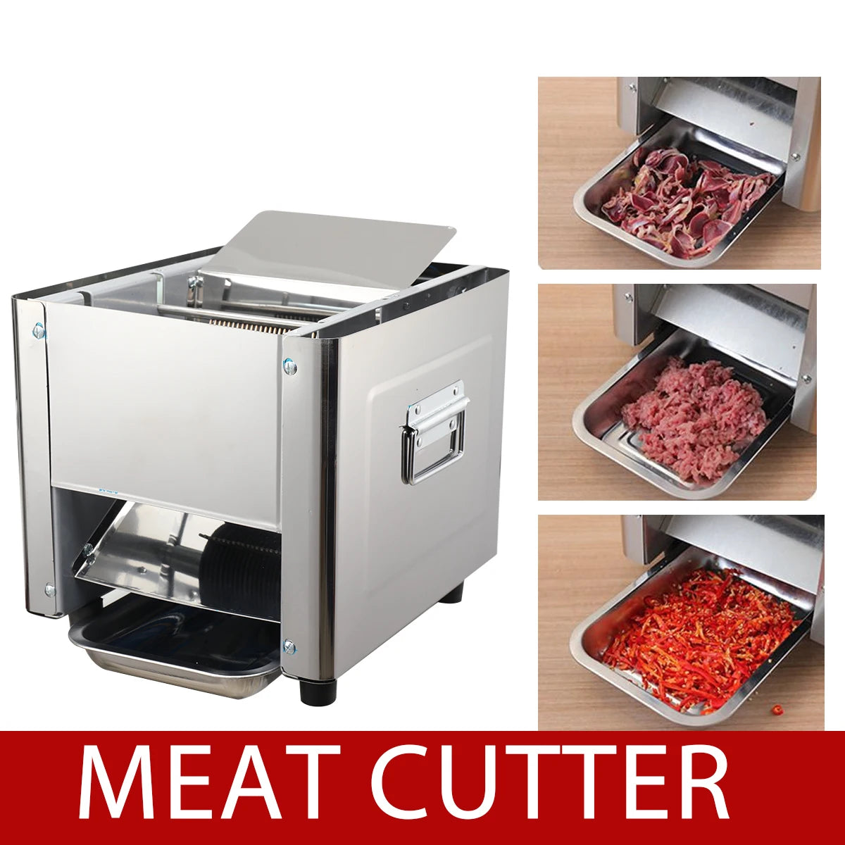 850W 110V Electric Meat Cutting Machine Commercial Meat Cutter Slicer 3.5mm Blade Space