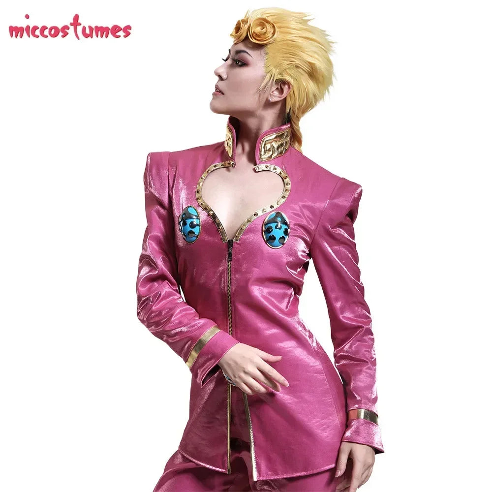Miccostumes Men's Golden Wind Giorno Cosplay Costume Outfit for Halloween