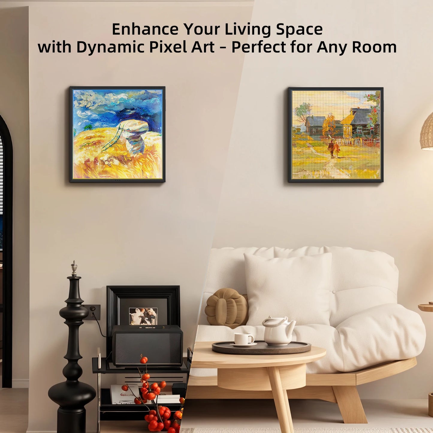 Divoom Pixoo 64 WiFi 64 X 64 LED Panel for Gaming Room Decoration Pixel Art Display WiFi Cloud Digital Frame with App Control