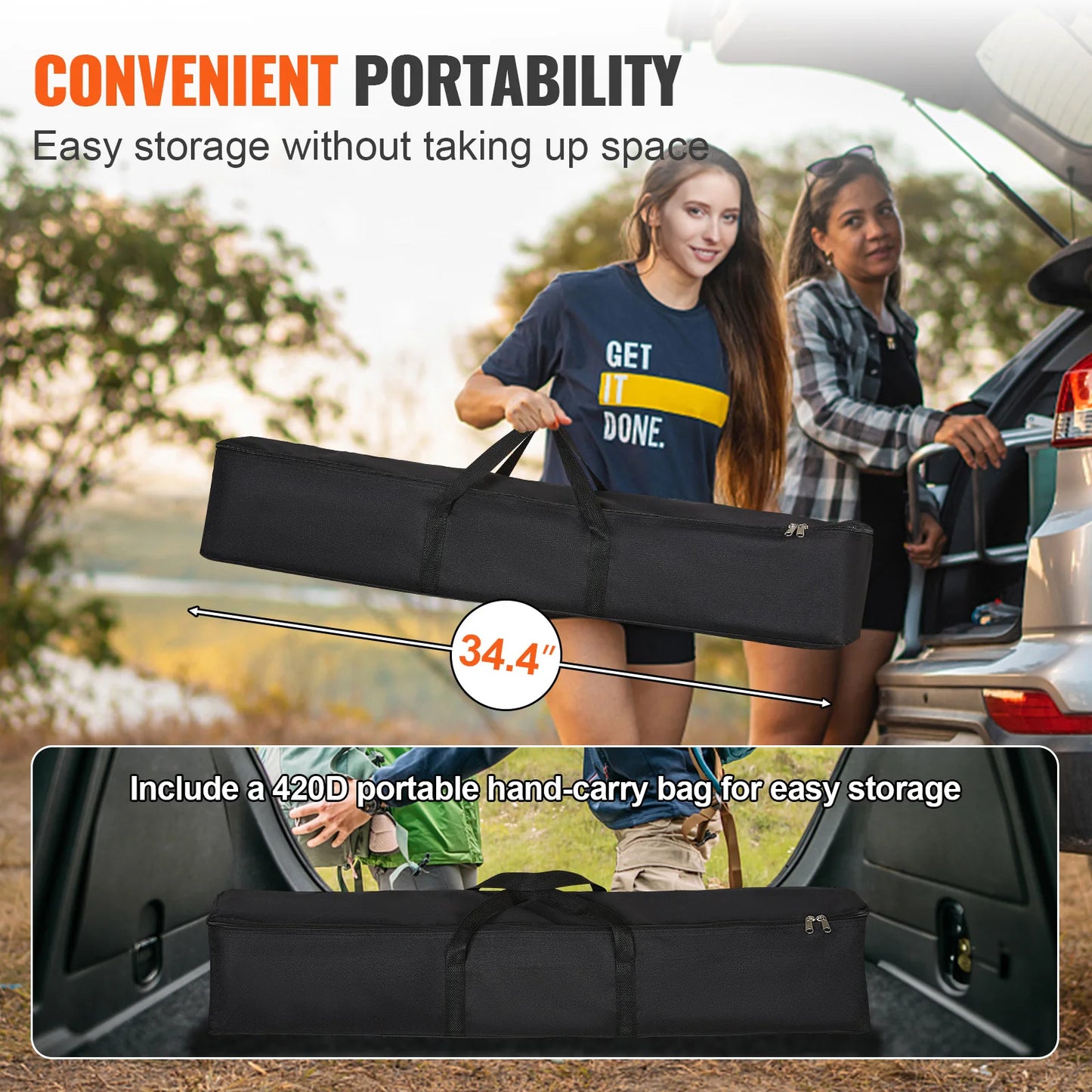 SucceBuy 150 Inch Portable Projector Screen with Stand 16:9 4K 1080 HD for Home Office Garden Movie Theater Cinema