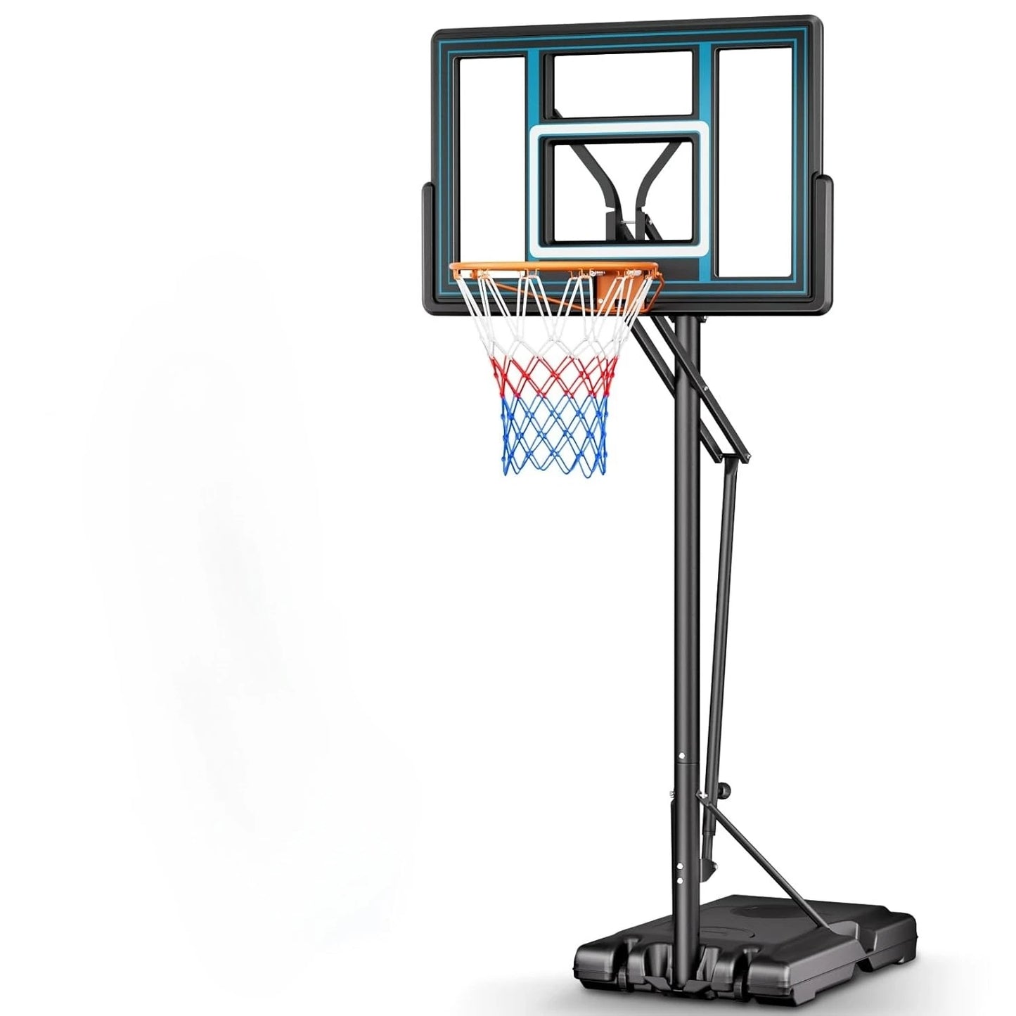 44" Portable Basketball Hoop Outdoor | 5.5-10ft Stepless Adjustable Height Basketball Goal System for Driveway,, Customized