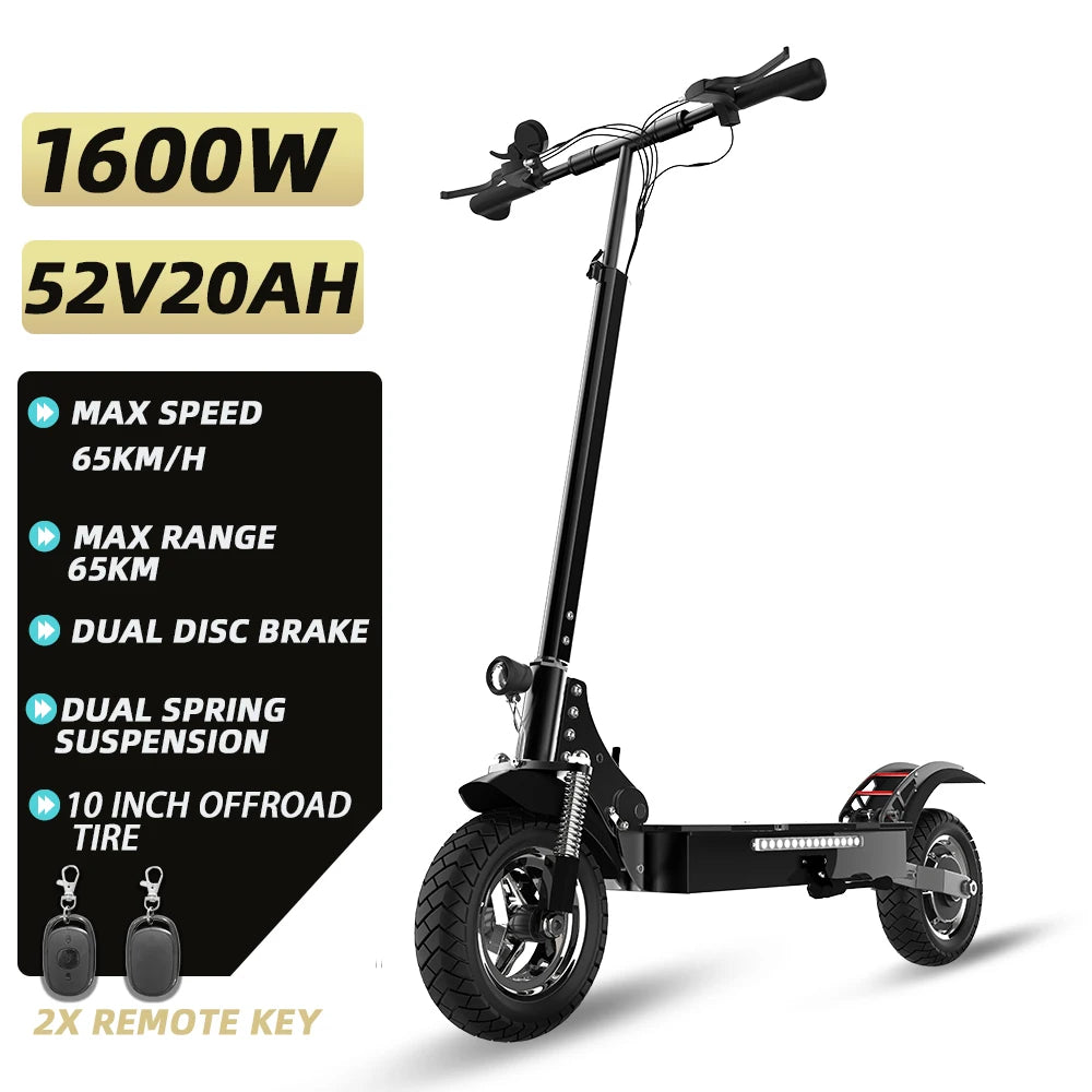 [6 Types ]Electric Scooter for Adults Single/Dual Motors Max6000W 85KM/H 72V 30Ah Battery 100KM Range 11" Tubeless Off-Road Tire