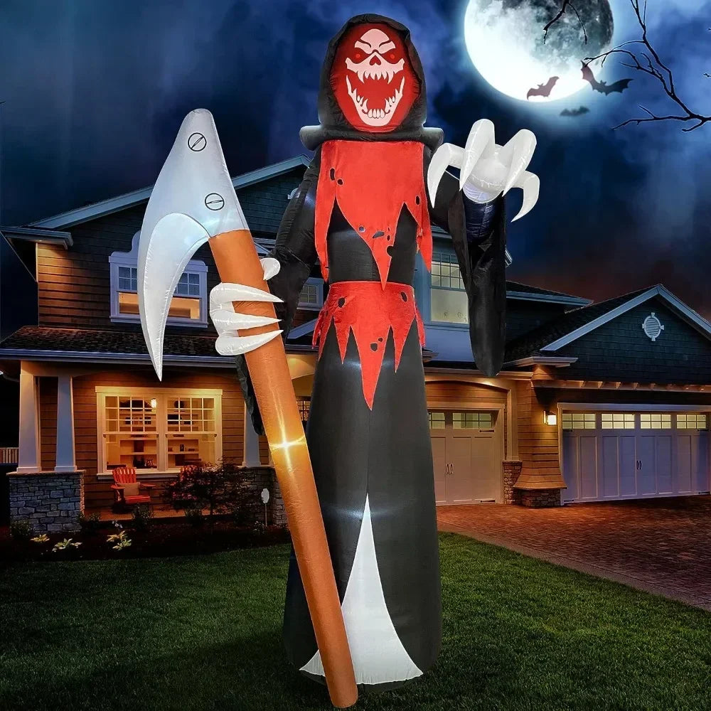 12 Ft Tall Halloween Inflatable Ghost Grim Reaper Outdoor Decoration Yard Decor