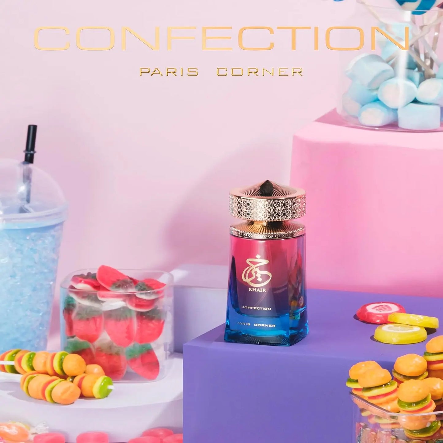 Paris Corner Khair Confection EDP 3.4 Fl Oz Sweet Candy Fragrance for Men and Women Luscious Pear Jasmine and Vanilla Notes