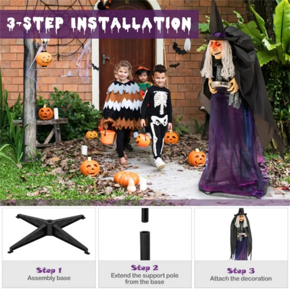 67 Inch Halloween Witch Decorations for Spooky Celebrations and Parties