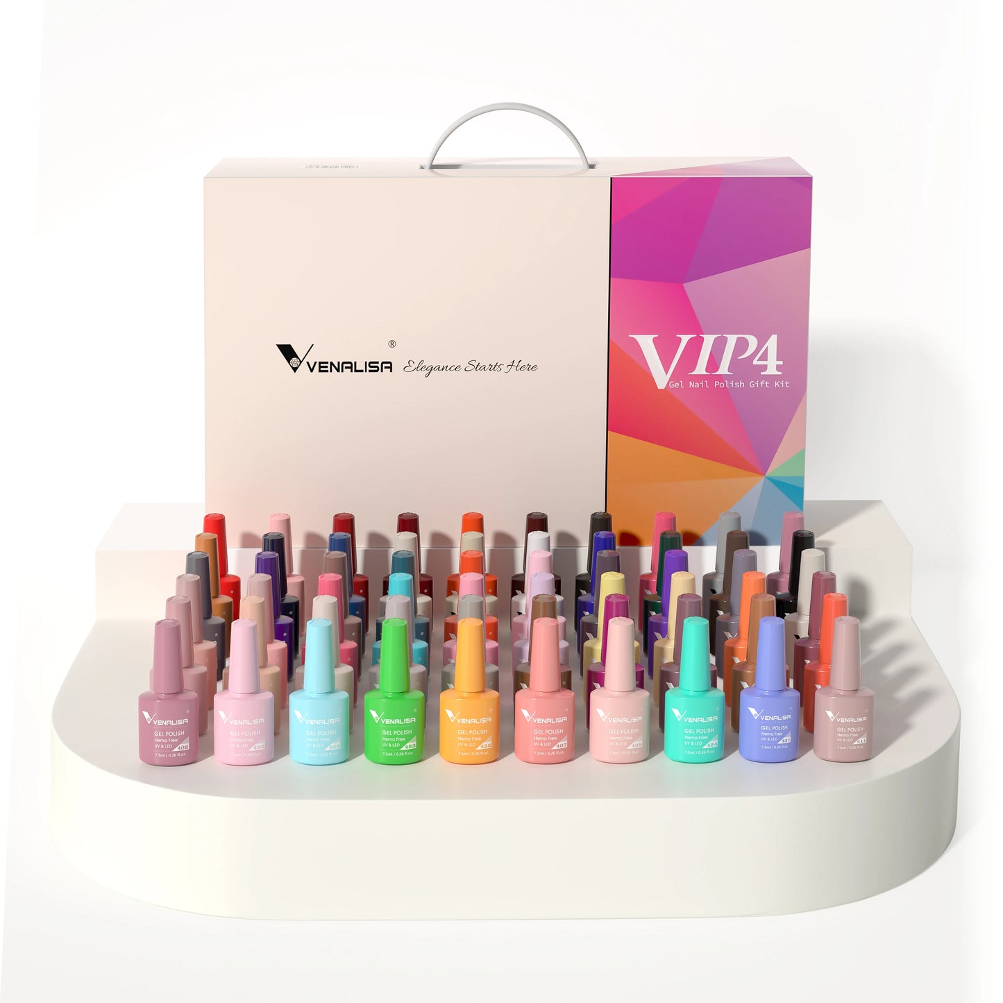 Venalisa Color Gel Nail Polish VIP Kit Full Cover Enamel Glitter Sparkle UV Gel Soak Off 7.5ml