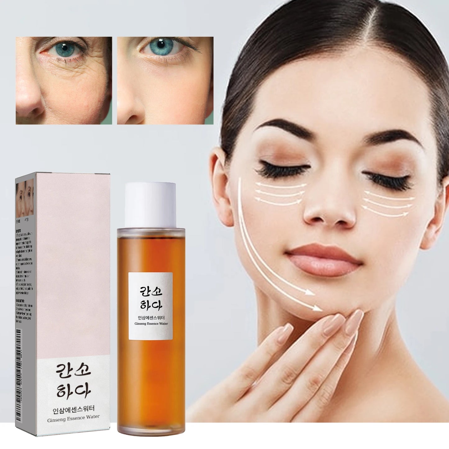 Ginseng Essence Water for Reducing Fine Lines Brightening Skin Tone Moisturizing and Tightening Facial Skin Care