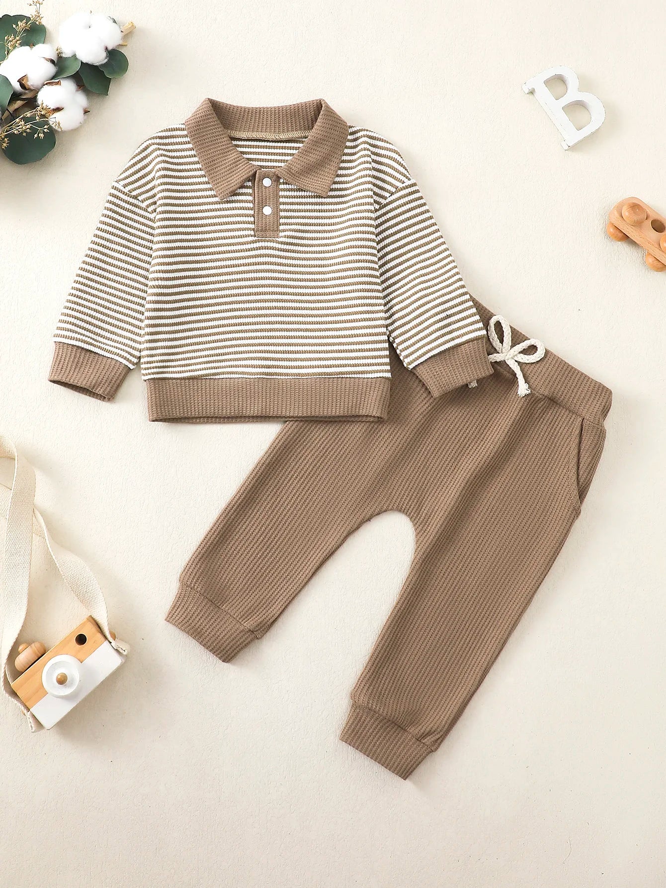 Infant Boys Spring Autumn Long Sleeve Collared Shirt And Pants Set Toddler Boy Outfit Casual Wear