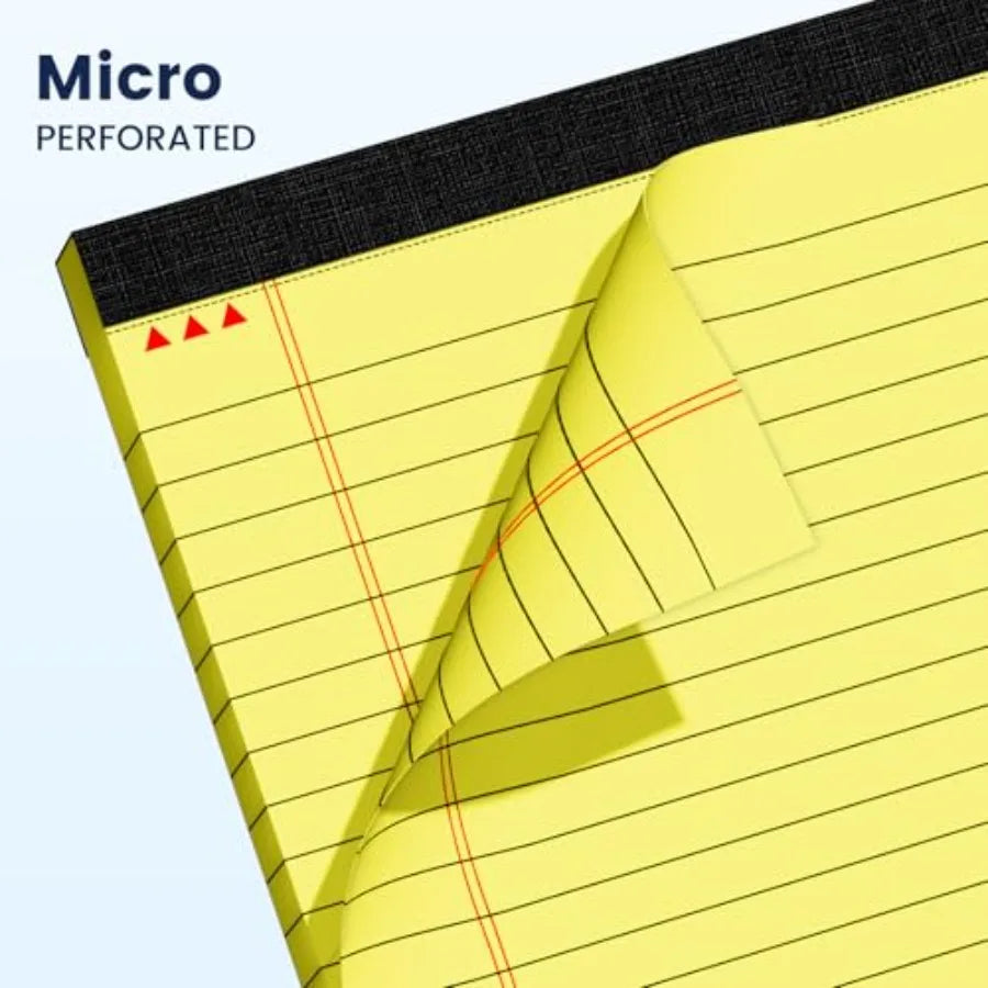 12pcs 5x8 Inch Yellow Note Pads Legal Pads, College Ruled Writing Legal Pads, 360 Sheets Total, Notepad for Students, Office an