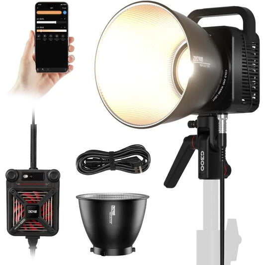 Zhiyun Molus G300 Official 300W LED Video Light Bowens Mount 500W Max Extreme Mode App Control Ultra Quiet COB Bi-Color Light