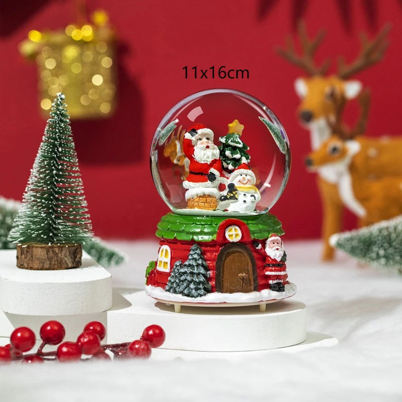 Christmas Gift for Girlfriend Musical Snow Globe with Snow Decorative Crystal Ball for Xmas Christmas Eve Birthday Valentine Day