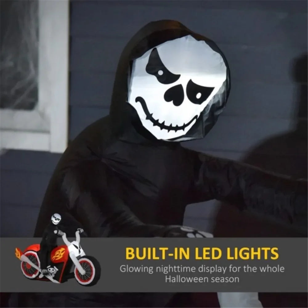 Ghost Biker Inflatable Halloween Decoration for Outdoor and Indoor Use