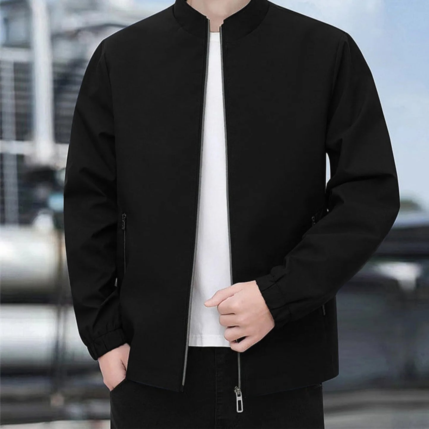 Men'S Casual Warm Jacket Corduroy Lapel Fashion Simple Lightweight Coat Lines Smooth Large Size Trend Winter Cotton-Padded Coat