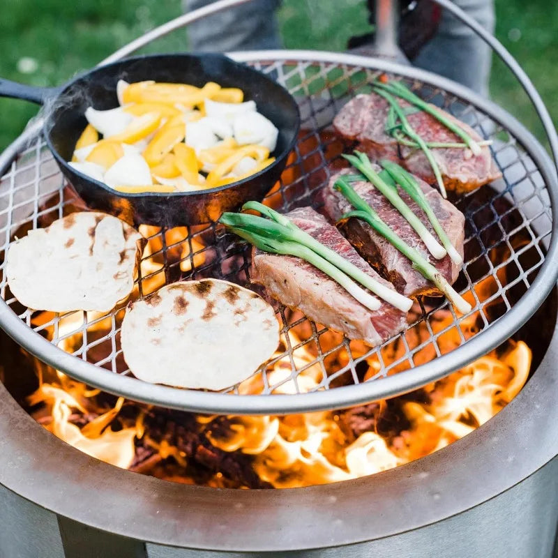 Garden Furniture  Outpost Grill 24 Standalone CampfireGrate Breeo XSeries Accessory -Stainless Steel, Durable,USA Made-Campfire