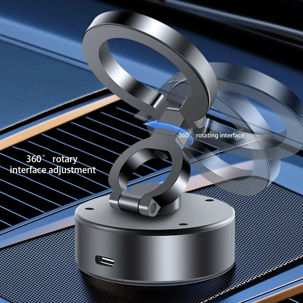 Magnetic Car Phone Holder Tri Fold Foldable Phone Stand Hands Free Smartphone Support Car Accessories