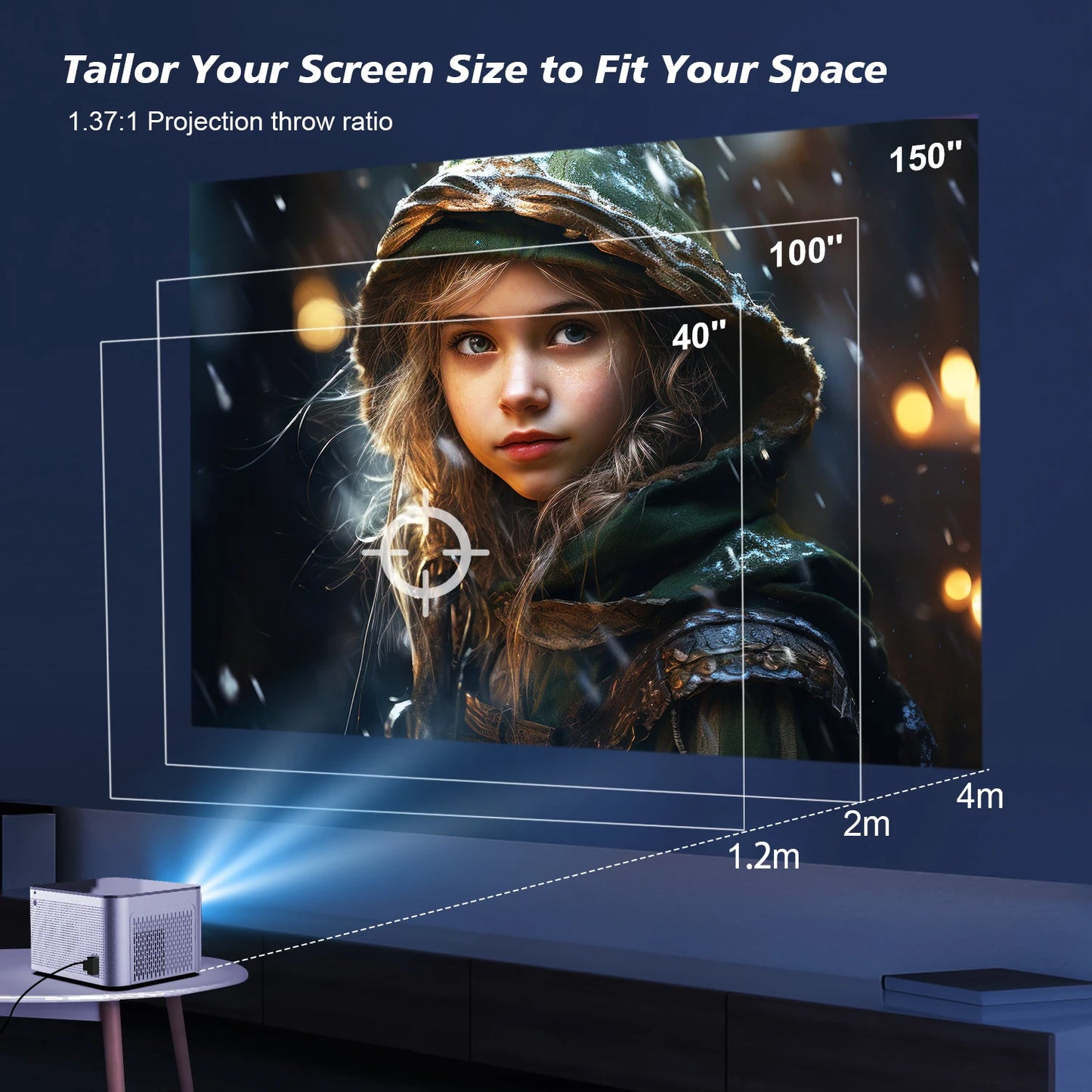 Magcubic HY350 Pro Projector Android 11 4K 1080P 580 ANSI Wifi 6 Voice Control Home Theater Projector