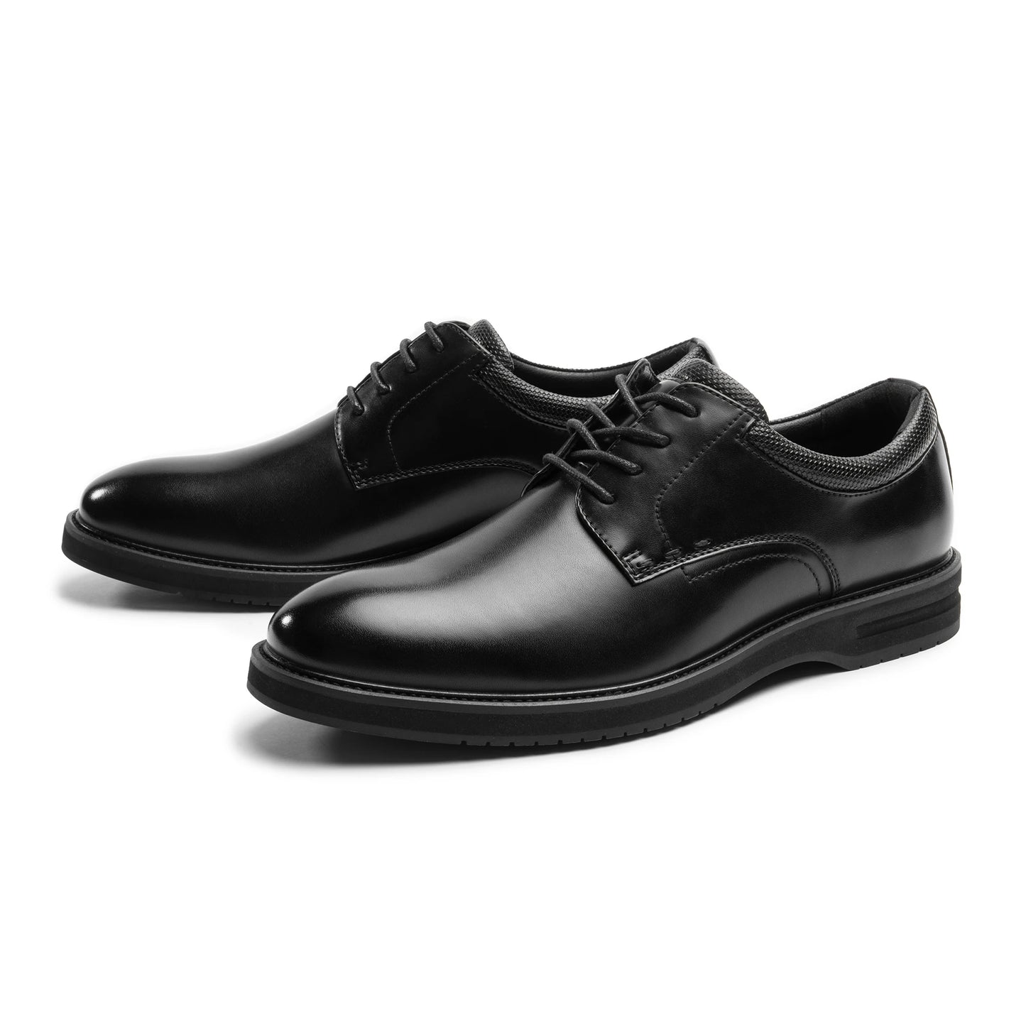 Men's oxford business shoes with round toe, wear-resistant rubber sole. Lightweight, fit, and elegant all day.