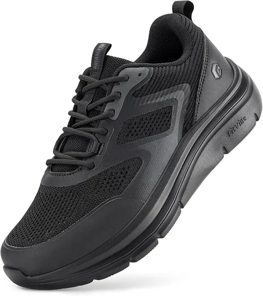 Men'S Running Shoes Wide Toe 2E Lightweight Non-Slip Walking Sport Shoe Cushioning Slip-On Comfortable Breathable Sneakers