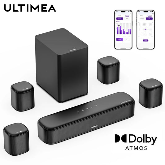 Ultimea 350W 7.1 Soundbar for TV with Dolby Atmos Home Theater Technology Bluetooth Speakers with Subwoofer and 4 Surround Speakers