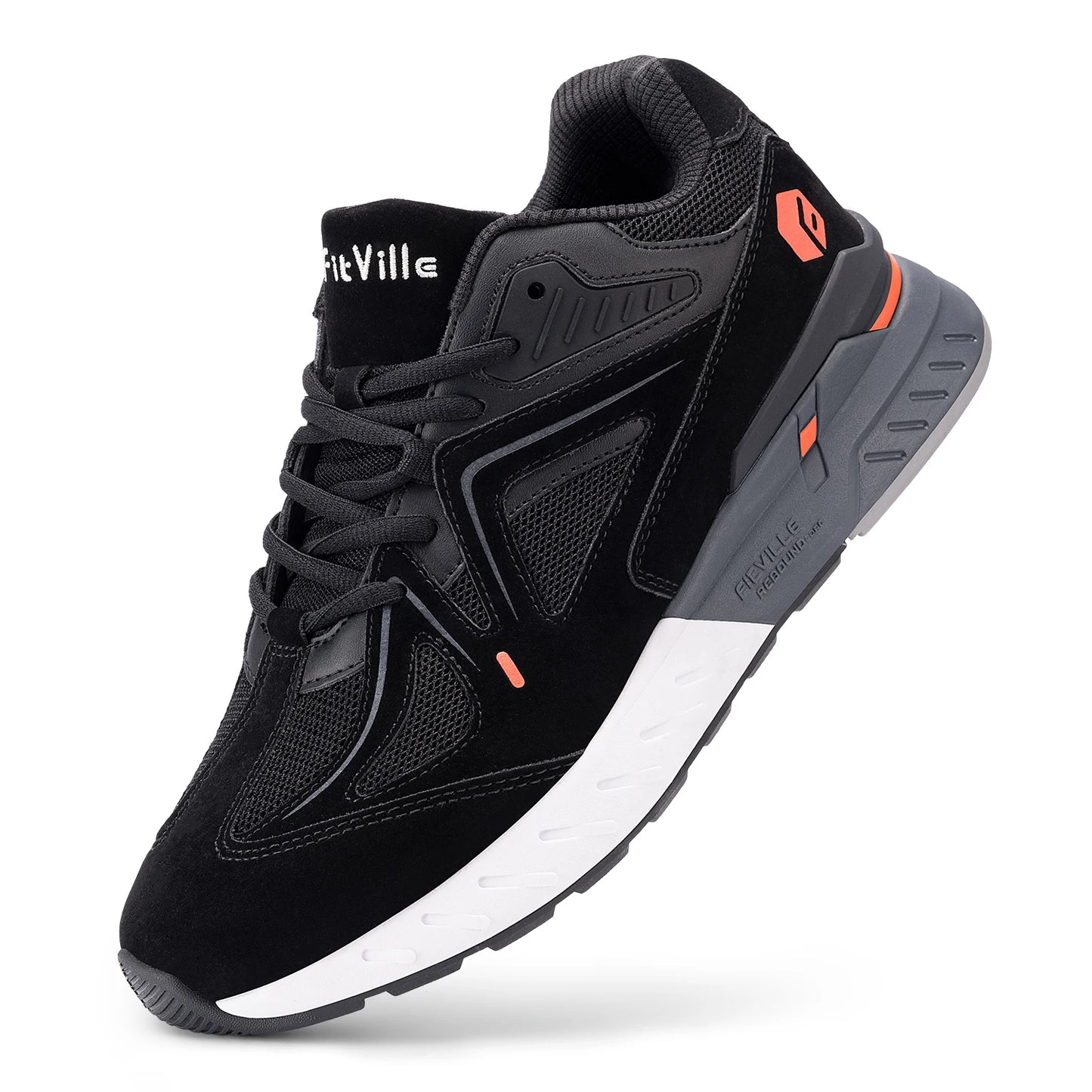 Fittington Walking Shoes For Men Extra Wide Man Shoes Large Size Non-slip Sport Sneakers For Flat Feet Heel Pain Relief