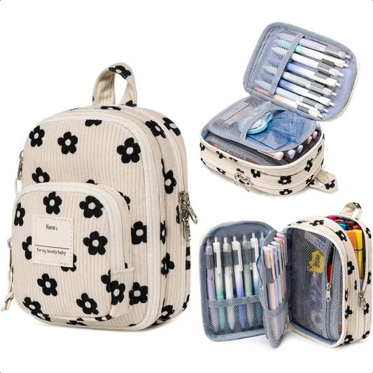 LEDAOU Pencil Case Cute Zipper Pencil Pouch Large Capacity Pencil Bag Organizer School plies for Girls Boys