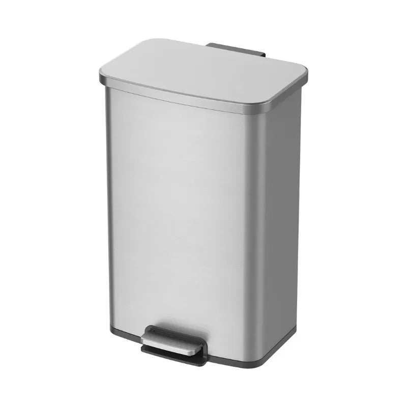 Better Homes and Gardens 13.2 Gallon Rectangular Stainless Steel Kitchen Step Trash Can Easy to Clean and Maintain