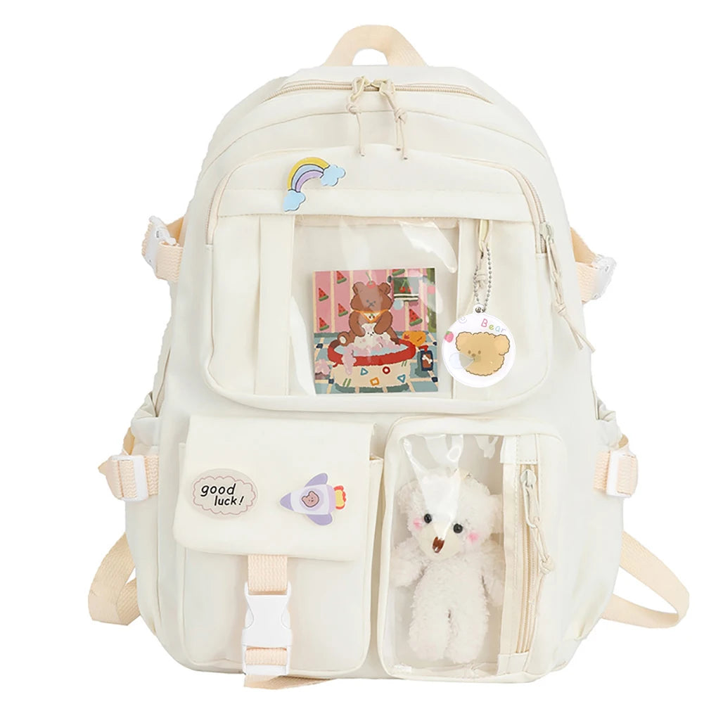 Kawaii Women Backpack School Bag for Teenage Girls Japanese Korean Rucksack Student Bookbags Laptop Backpack Harajuku Mochila