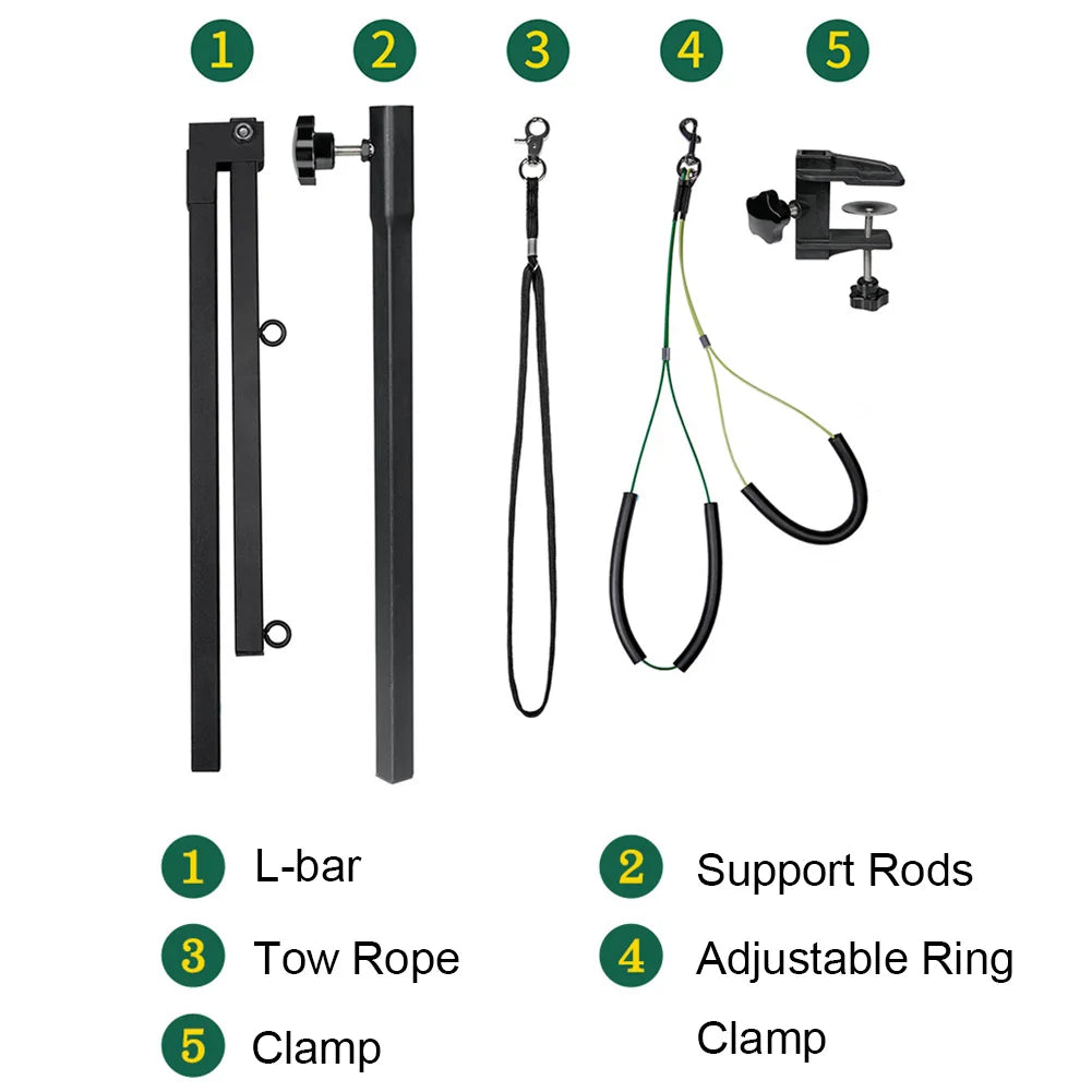 Stainless Steel Foldable Pet Grooming Bracket Adjustable Suspender Arm Support for Dogs and Cats