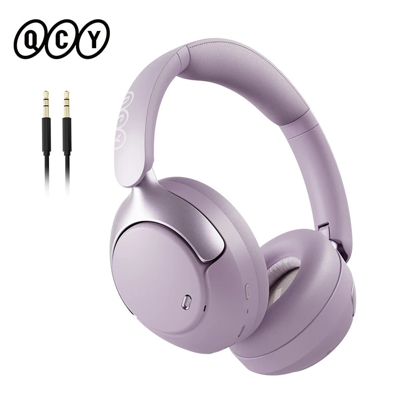 QCY H3 Pro ANC Wireless Headphones 50dB Noise Canceling Hi-Res Spatial Audio Earphones with LDAC Bluetooth 5.4 Over Ear Headset