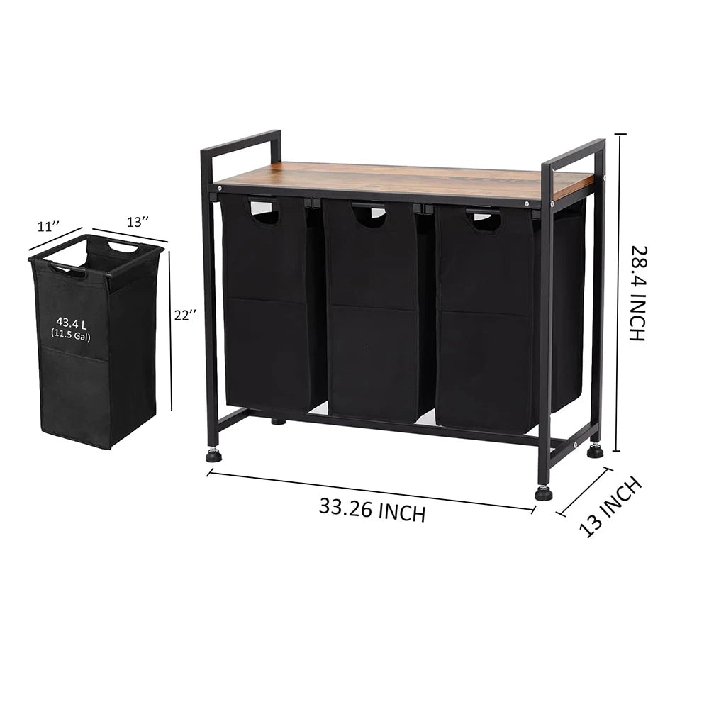 Laundry Hamper With Foldable Shelf And Storage Table Multi Use Clothes Sorter Basket For Bedroom Bathroom Closet Organization