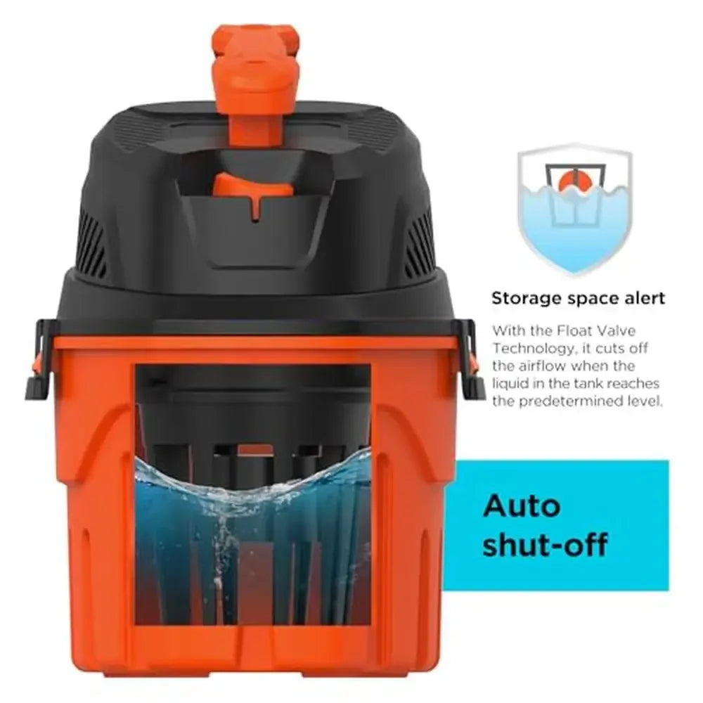 3 Gallon 3.0 Peak HP Portable Wet Dry Shop Vacuum Cleaner with Accessories Lightweight Strong Suction Blower Mode for Home and Pet Use