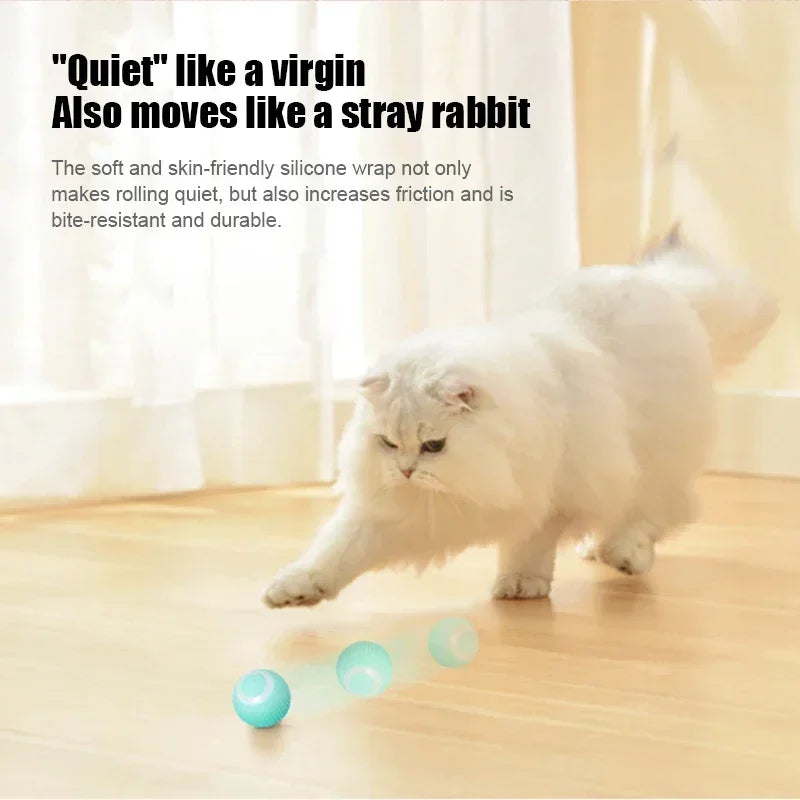 Smart Cat Toy Automatic Rolling Ball Electric Self Moving Kitten Toy Indoor Interactive Cat Accessories