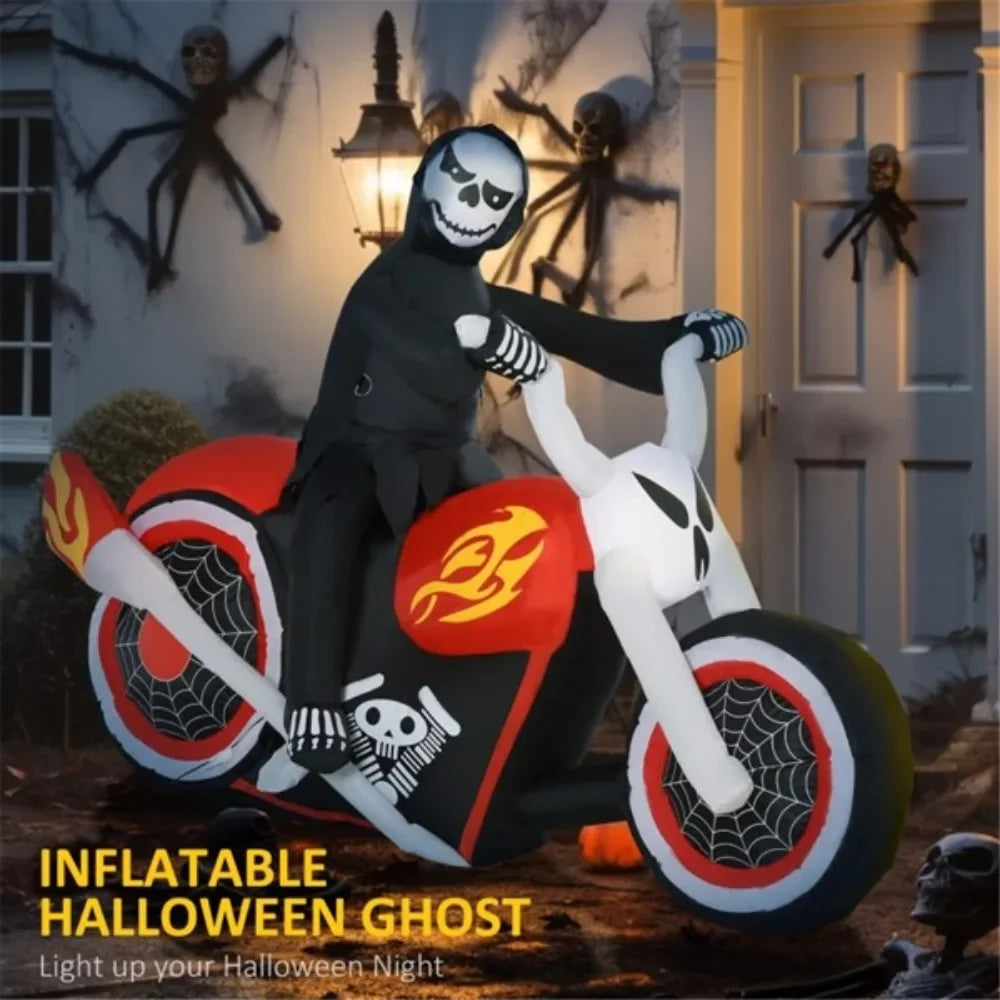Ghost Biker Inflatable Halloween Decoration for Outdoor and Indoor Use