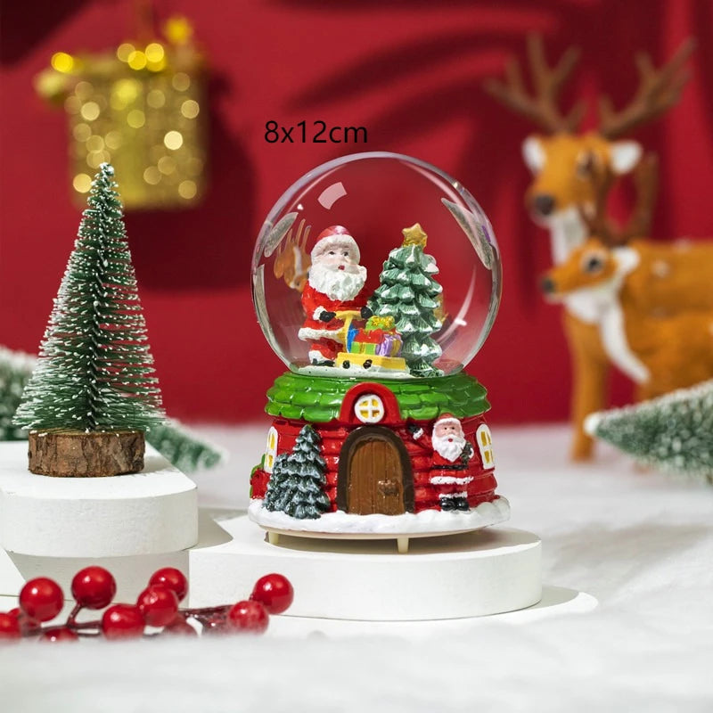 Christmas Gift for Girlfriend Musical Snow Globe with Snow Decorative Crystal Ball for Xmas Christmas Eve Birthday Valentine Day