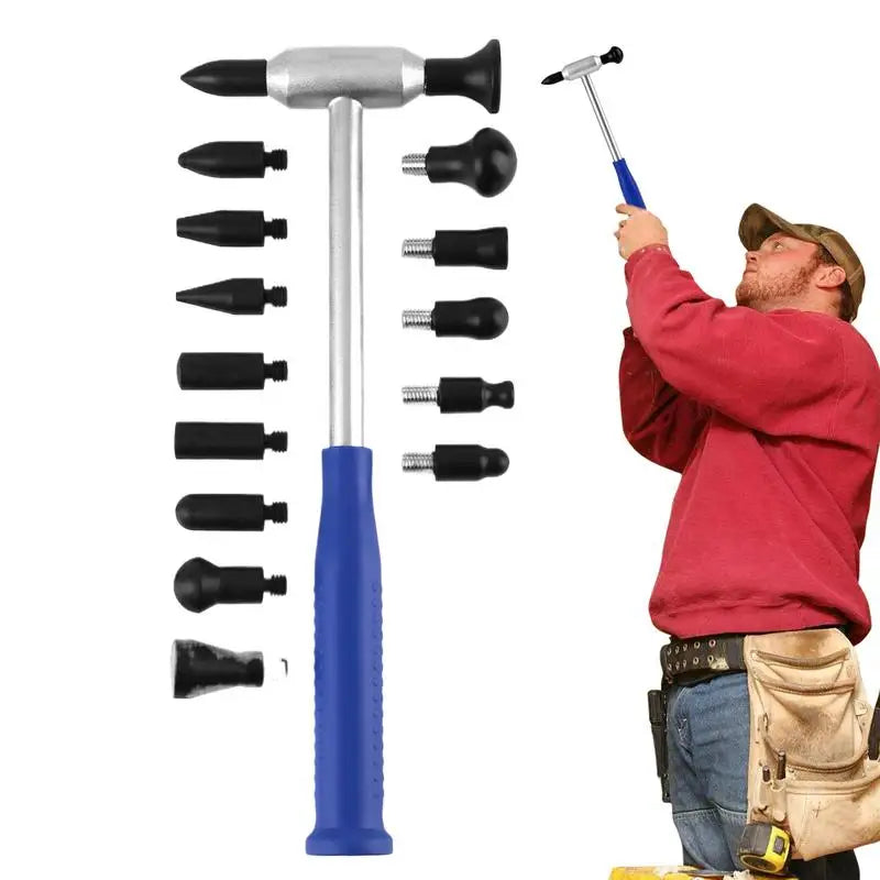 Ding Hammer Tools Tap Down Tools With 15 Heads Vehicle Damage Removal Set For Quick Fix Automotive Accessories For Trucks
