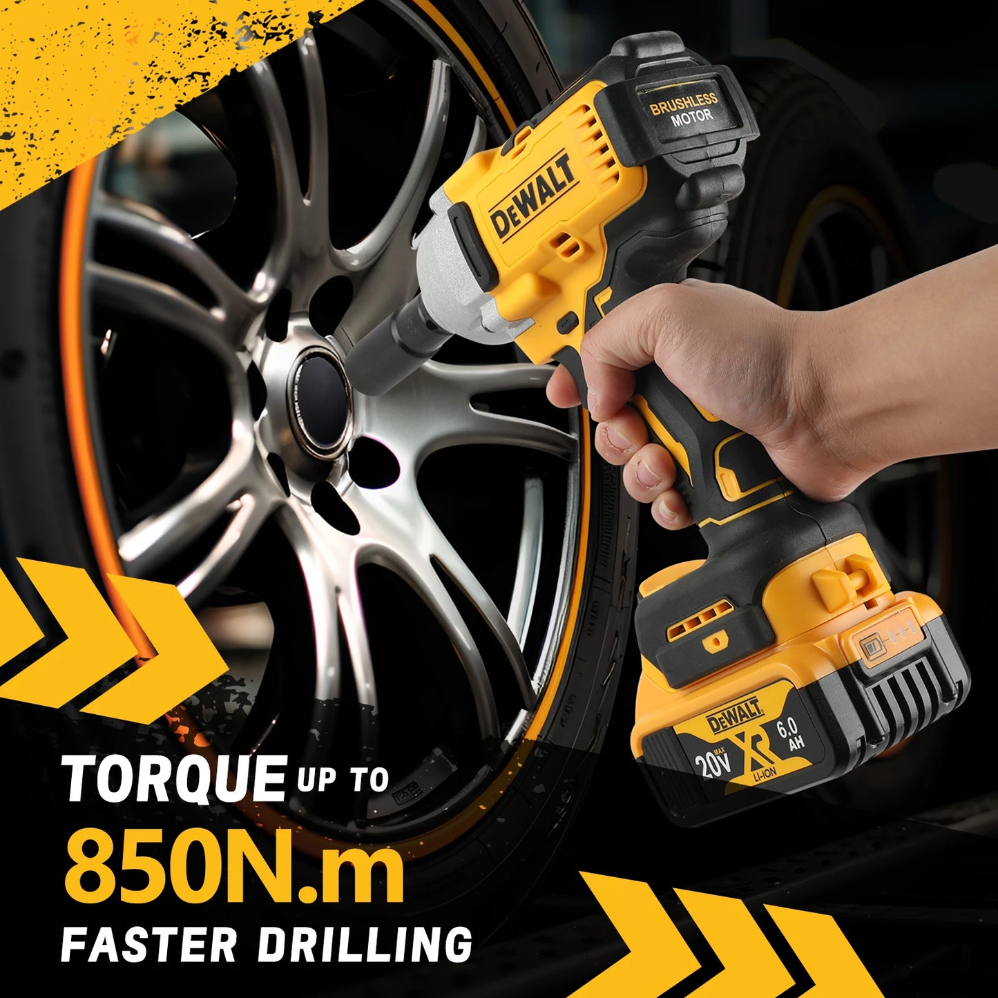 Dewalt DCF900 Impact Wrench 1/2 Inch High Torque 20V Brushless Cordless Wrench with Hog Ring Anvil