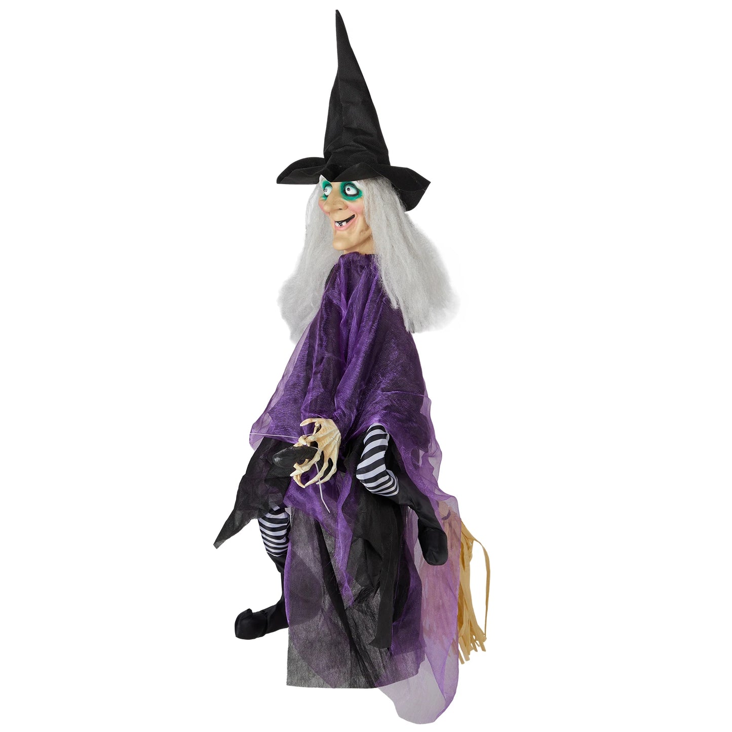 USA Stock 3ft Voice Control Witch Halloween Hanging Decoration Without Battery