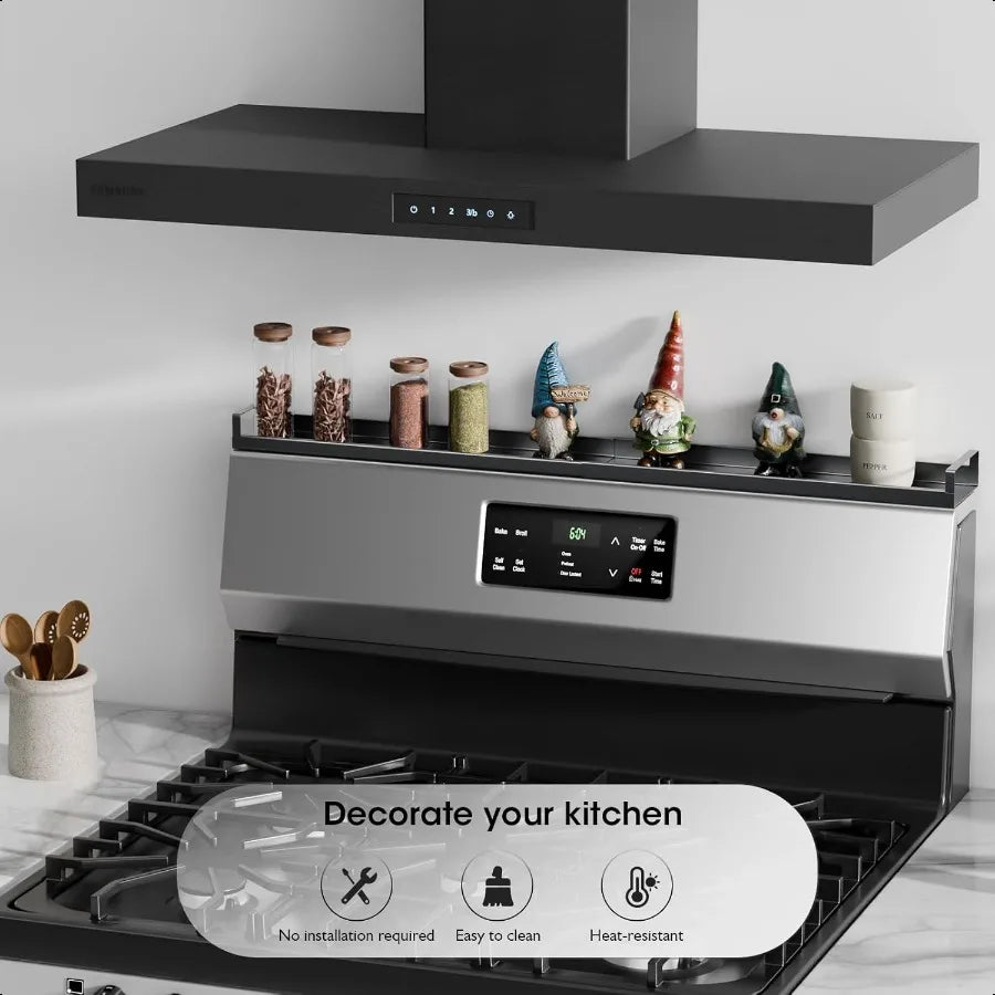 4X Strong Magnetic Shelf for Stove Top 30" Adjustable Oven Shelf Spice Rack Over the Stove Seasoning Organizer Kitchen Shelves