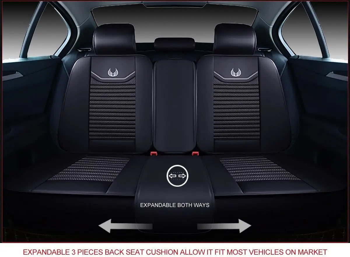 Car Seat Covers Premium Waterproof Faux Leather Cushion Universal Accessories Fit SUV Truck Sedan Automotive Vehicle Auto Interi