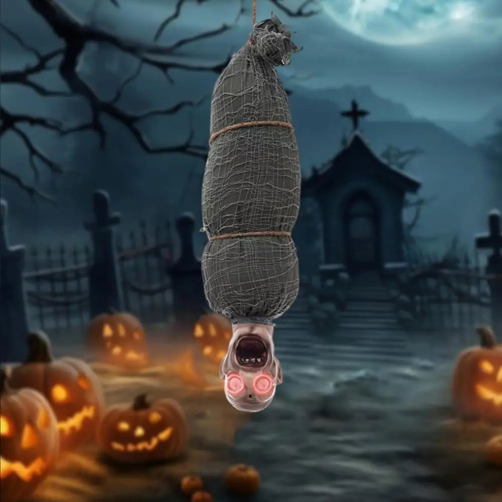 Halloween Hanging Corpse Decoration Creepy Glowing Body Figurine Scary Haunted House Prop