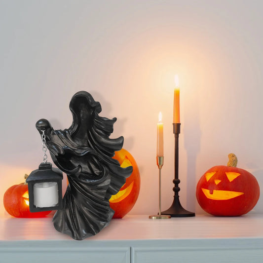 Hell Messenger Lantern Resin Decorative Night Light for Halloween Home Garden Decoration