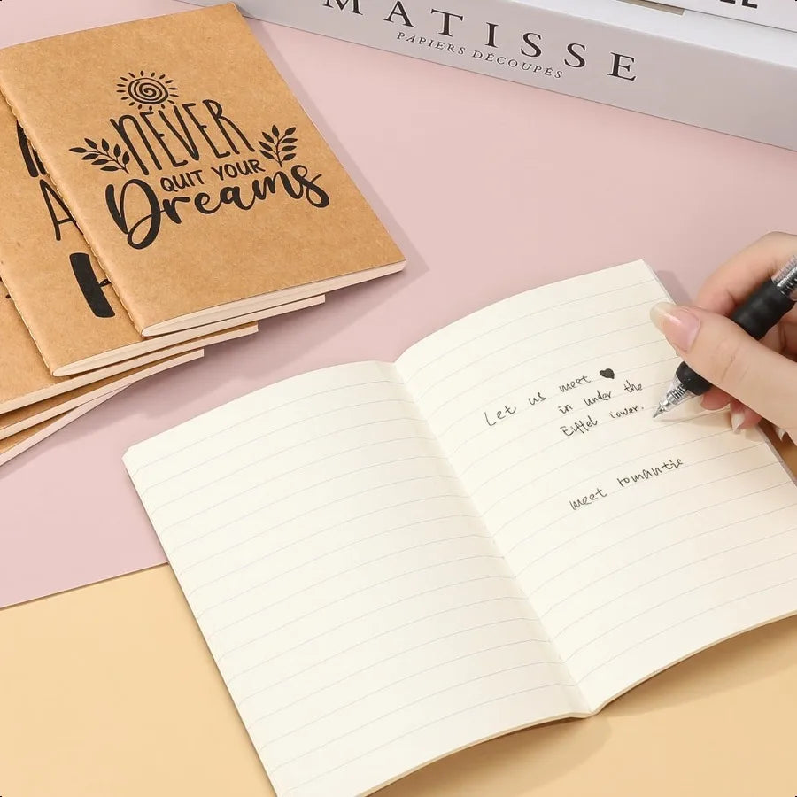 Inspirational Journals Mini Notebooks for Bulk 24 Pack Kraft Paper Motivational Pocket Notebooks for School Prize Bulk Gifts fo