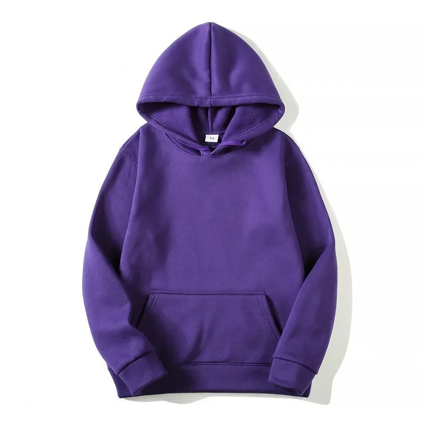 Spring Autumn Fashion Men's Women's Hoodie Casual Hoodies Pullovers Sweatshirts Men's Top Solid Color Hoodies Sweatshirt Male