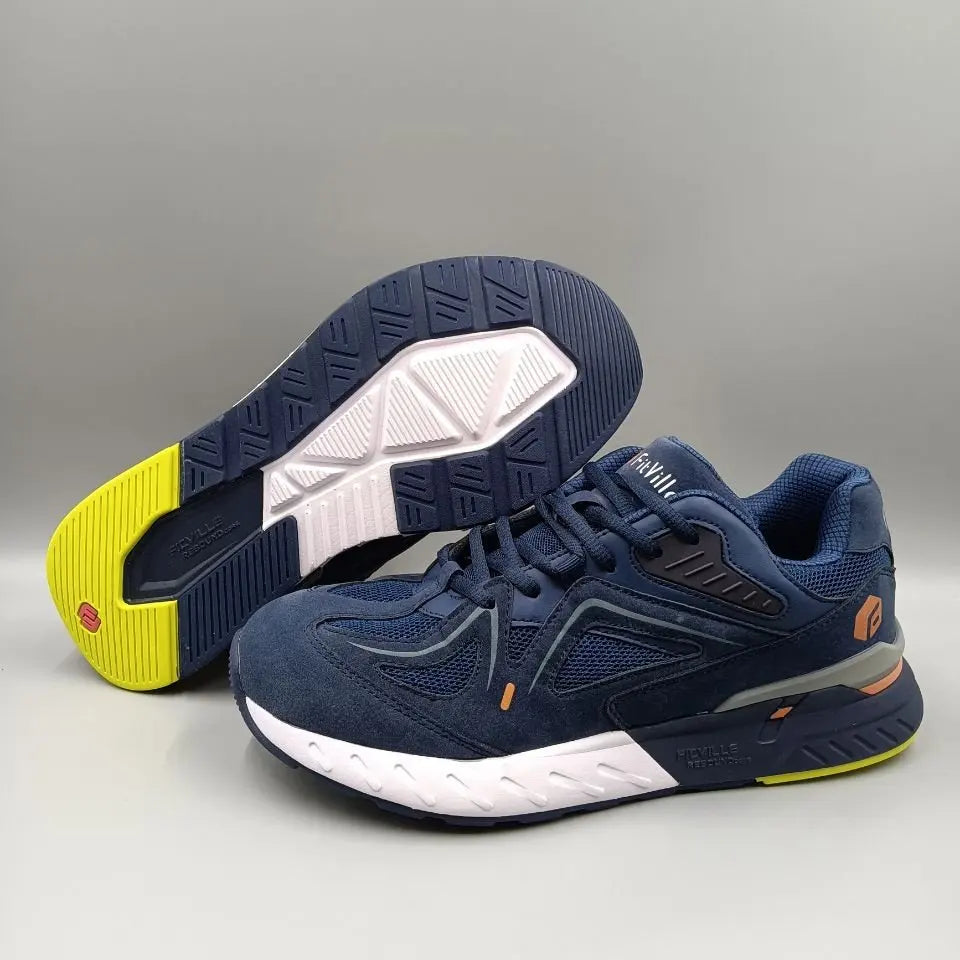 Men's Walking Shoes Wide-Fit Sports Trainers Unisex Flat-Footed Arch Support Relieves Heel Pain Non-Slip Running Shoes