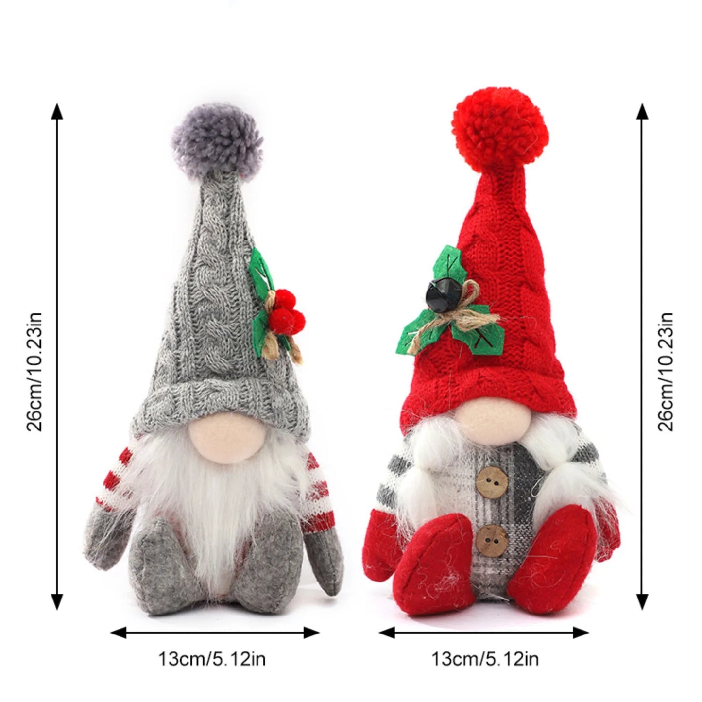 Christmas Doll Knitted Pointys Hat Sitting Gnome Plush Ornament Decoration Supplies Nordic Sitting Gnome Ornaments American